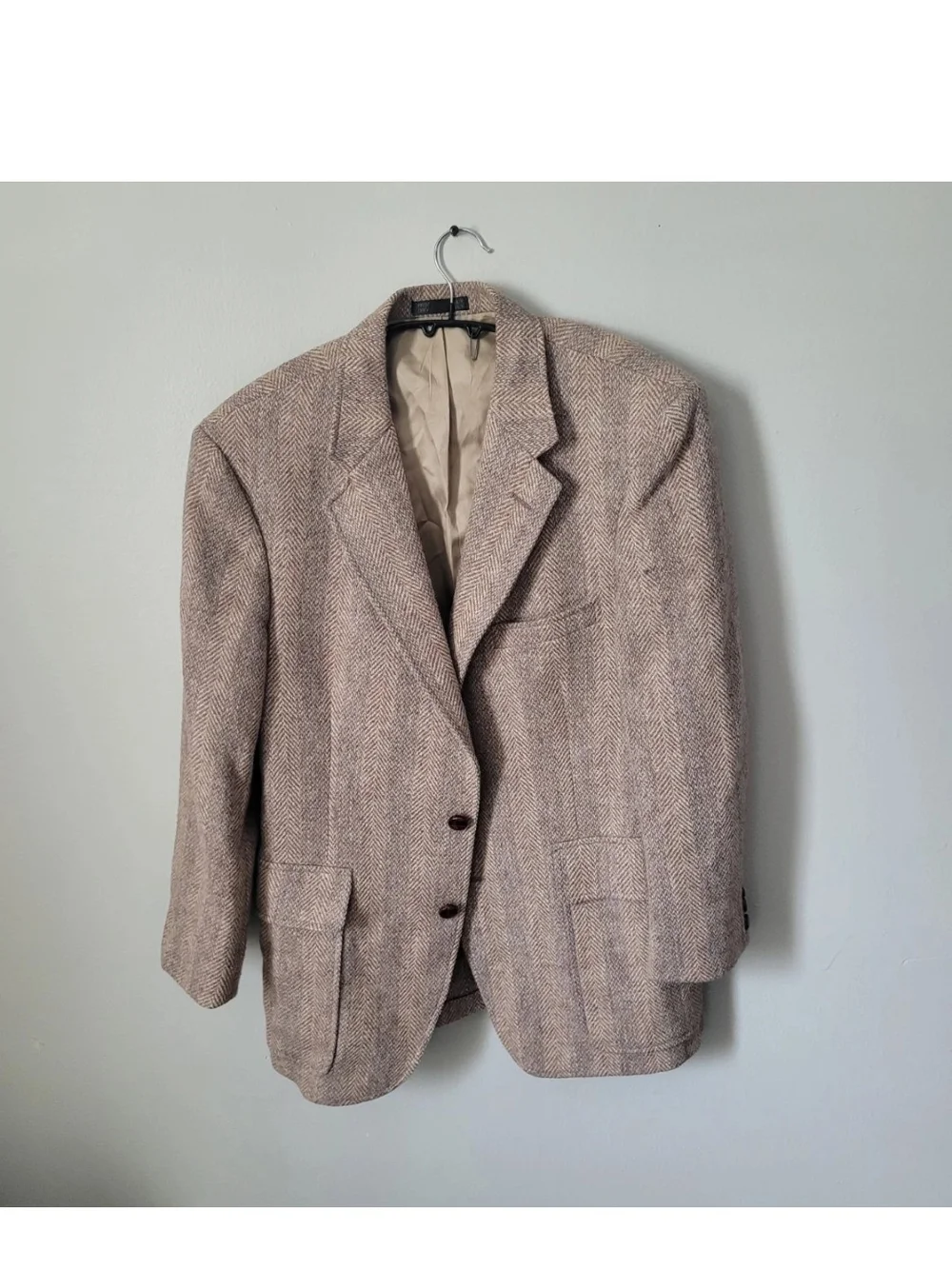 Pierre Cardin Beige/Tan Vintage Herringbone Sport Coat